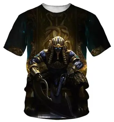 Buy New Unisex T Shirts Digital 3D Print Harajuku Style Ancient Egyptian God Anubis • 19.99£