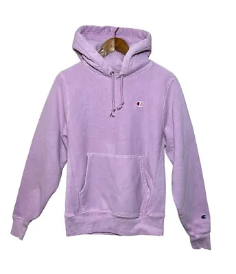 Buy Vintage Champion Reverse Weave Hoodie Size Woman’s Small Lavender Y2K Thick • 17.21£