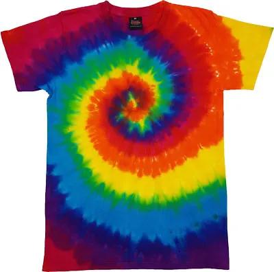 Buy Tie Dye T Shirt Tye Die Festival Hipster Indie Retro Unisex Top Rainbow Purple2  • 14.99£