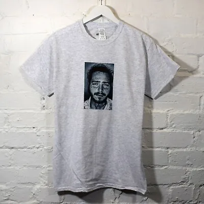 Buy Actual Fact Post Malone BW Printed Ash Grey T-shirt Tee  • 20£