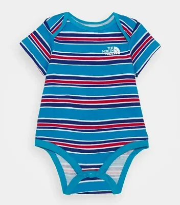 Buy The North Face Baby S/S Cotton One Piece T-Shirt Baby Grow / Blue Stripe / BNWT • 5.99£