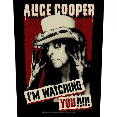 Buy Alice Cooper Im Watching You Back Patch Official Band Merch • 12.48£