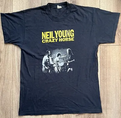 Buy Vintage 2001 Neil Young Crazy Horse Euro Tour T-Shirt - L • 20£