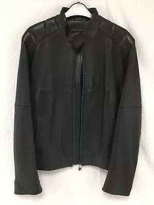 Buy Alpine Men's Leather Jacket Black 100% SOFT NAPA LEATHER -SMALL - New • 50£
