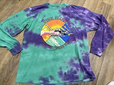 Buy Pink Floyd Wish You Were Here Tie Dye Long Sleeve Mens T-Shirt Medium • 19.99£