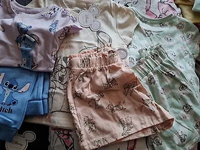 Buy Girls 2-3 Years Disney Bundle Of Clothes Stitch Bambi Marie 6f • 20£