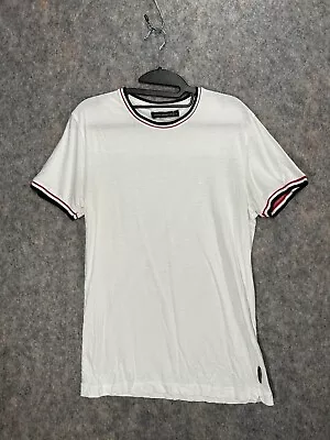Buy Fench Connection White Cuffed Tshirt Sized Medium Mens • 5.99£
