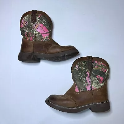 Buy Justin Gypsy Womens Sz 9 B Brown Pink Camo Western Cowboy Boots Leather Cowgirl • 37.88£