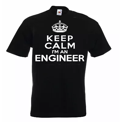 Buy Keep Calm I Am Engineer  Tshirt Black Colour Xl Size  • 6.99£