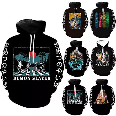 Buy Demon Slayer Anime Print Hoodies Novelty Hooded Pullover Sweatshirt Adult Unisex • 19.59£