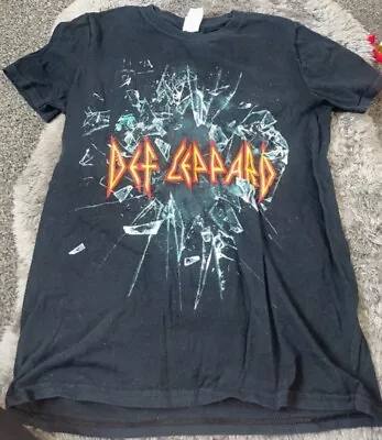 Buy Def Leppard T Shirt Album Cover Rock Band Merch Tee Size Small Black • 13.50£