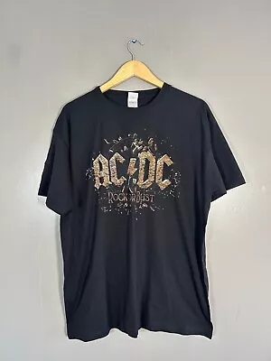 Buy AC/DC 2015 Black Rock Or Bust Double Sided Tour Tshirt Size XL • 14.99£