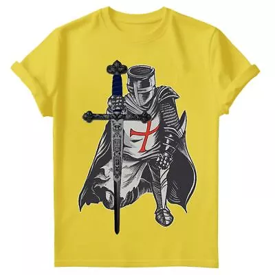 Buy A Night Templar St George Day England Warrior Men Cotton T-Shirt Top #SGD #M# • 9.99£