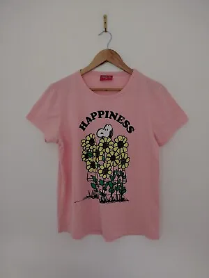 Buy TU Size14 Pink Snoopy Tshirt Floral Hapiness Crew Neck Short Sleeve • 8.99£