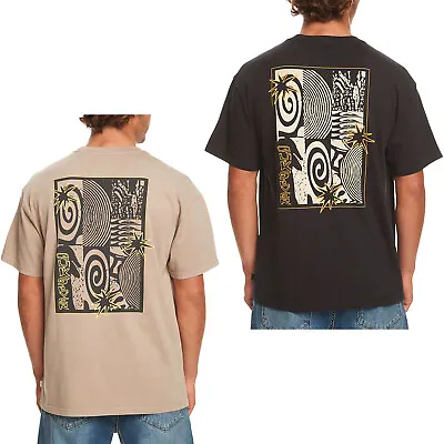 Buy Quiksilver Mens Fall City Short Sleeve Crew Neck Cotton T-Shirt Top Tee • 36£