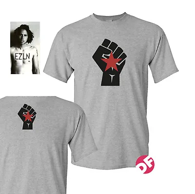 Buy EZLN Solidarity Fist Logo Zapatista Movement RATM Zack De La Rocha T-shirt NEW • 15.99£