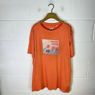 Buy Pretty Green Shirt Mens 2XL XXL Orange Terrace Casuals Mods Mods Oasis Liam • 6.97£