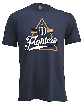 Buy Foo Fighters T Shirt Triangle Official Dave Grohl Rock Band Logo Blue S-2XL New • 14.95£