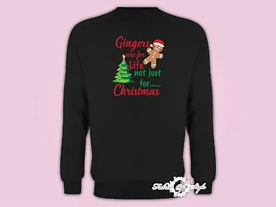 Buy Gingers Are For Life Not Just For Christmas  Value Xmas SANTA GIFT Jumper Black • 19.99£