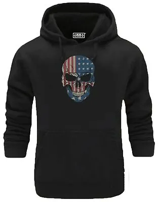 Buy American Skull Hoodie Gym Clothing Bodybuilding Training Workout Boxing MMA Top • 17.99£