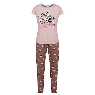 Buy Bake Off Cupcake Pyjamas Set New Womens Cotton Rich PJs Nightwear Top & Bottoms • 9.99£