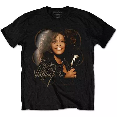 Buy Whitney Houston Vintage Mic Photo Official Tee T-Shirt Mens • 15.99£