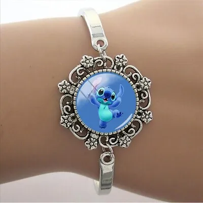 Buy Lilo And & Stitch Bangle Bracelet Charms Disney Jewellery Glass Charm Pendant A • 6.99£