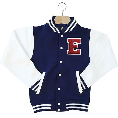 Buy Varsity Baseball Jacket Unisex Personalised With Genuine Us College Letter E • 39.95£