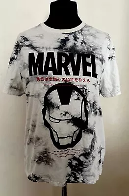 Buy Genuine Marvel Iron Man T-shirt Size Large Men's Japan Cream Comics • 6.99£