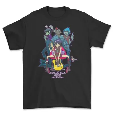 Buy Gorillaz T-Shirt Band Damon Albarn 2-D Graphic Streetwear T-Shirt Rock Indie • 20£