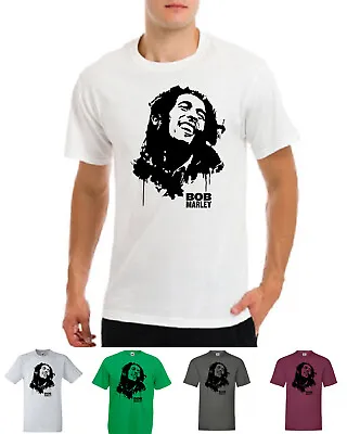Buy Bob Marley  T-shirt Inspired Smoke Weed Jamaican Reggae Music Rasta Peace • 9.99£