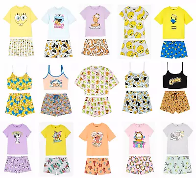 Buy Ladies Character Pyjamas Women 6-24 Summer Cami Vest T-Shirt Tee Shorts Primark • 18.95£