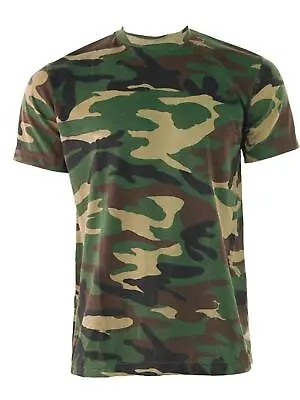 Buy Mens GAME Camouflage Short Sleeve Camo T-Shirt Army Military Hunting Fishing • 9.95£