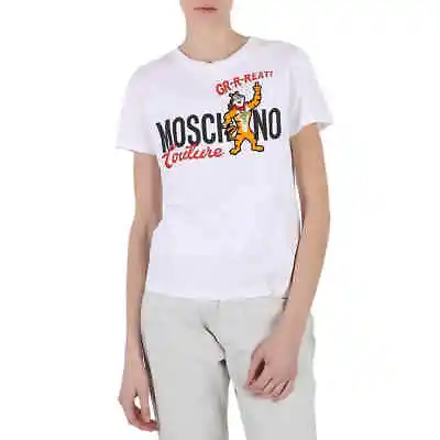 Buy Moschino Ladies White Tony The Tiger Kelloggs Edition T-Shirt • 104.31£