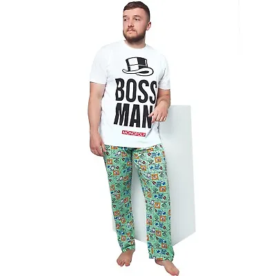 Buy Monopoly Pyjamas Adults Mens S M L XL XXL PJs Short Sleeve Bottoms Boss Man • 26.99£