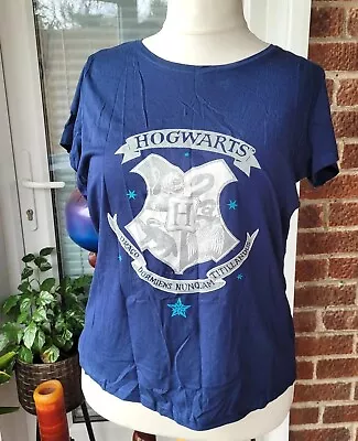 Buy Harry Potters Hogwarts Navy Blue T Shirt - UK 16-18 - NEW • 9.80£