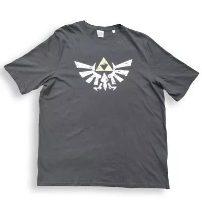 Buy The Legend Of Zelda Ocarina Of Time Triforce Hyrule T Shirt Size 2XL • 9.50£