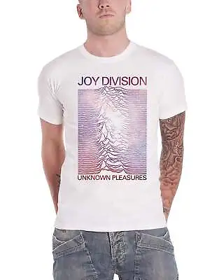 Buy Joy Division T Shirt Space Unknown Pleasures Gradient Logo Official Mens White • 15.95£