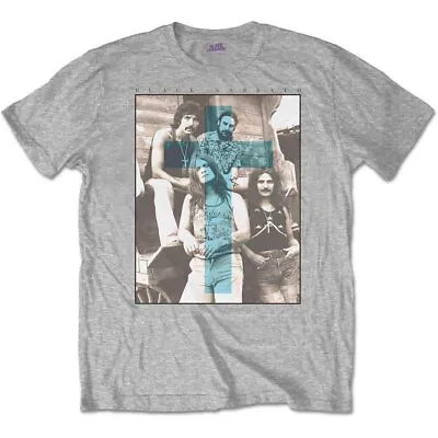 Buy Black Sabbath 'Blue Cross' Grey T Shirt - NEW • 15.49£