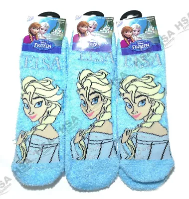 Buy Girls 1/2/3 Pairs Disney Frozen Elsa Slipper Socks,Character Christmas Gift • 2.69£