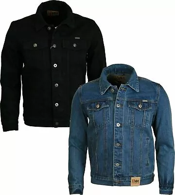 Buy Mens Denim Jacket Jean Jacket Classic Western Style Trucker Size Small-3xl • 22.99£