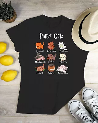 Buy POTTER CATS T-Shirt, Funny Kitten Shirt, Cat Lover Tee, Unisex Adult KidsTee Top • 12.99£