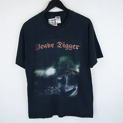 Buy Grave Digger Vintage Retro Metal Band Rock T-shirt Graphic SZ  M - L (G6549) • 15.95£