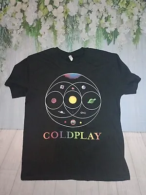 Buy 2022 Coldplay Tour Mens Medium T-Shirt Music Of The Spheres Live Rock British • 19.99£
