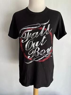 Buy FALL OUT BOY (2013) Official Women's FOB Spell Out Band T-Shirt Size Small • 16.06£