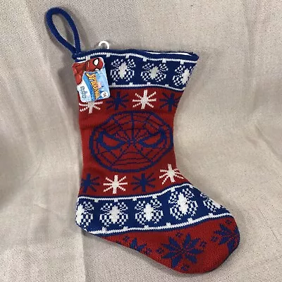 Buy Marvel Spider-Man Knit Christmas Holiday Stocking Ugly Sweater Look NWT • 14.17£