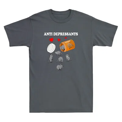 Buy Anti Depressants Raccoon Funny Raccoon Meme Lover Antidepressants Men's T-Shirt • 14.99£