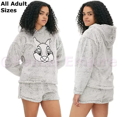 Buy Disney THUMPER HOODIE Pyjama Top Warm Fleece Hooded Hoody Bambi Bunny Rabbit • 34.93£