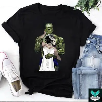 Buy Frankenstein And Bride Valentine Vintage T-Shirt, Bride Of Frankenstein • 23.71£