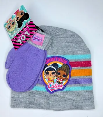 Buy LOL Dolls Toddler Girl's Fall Winter Knit Beanie Hat & Gloves Set- One Size- NWT • 10.12£